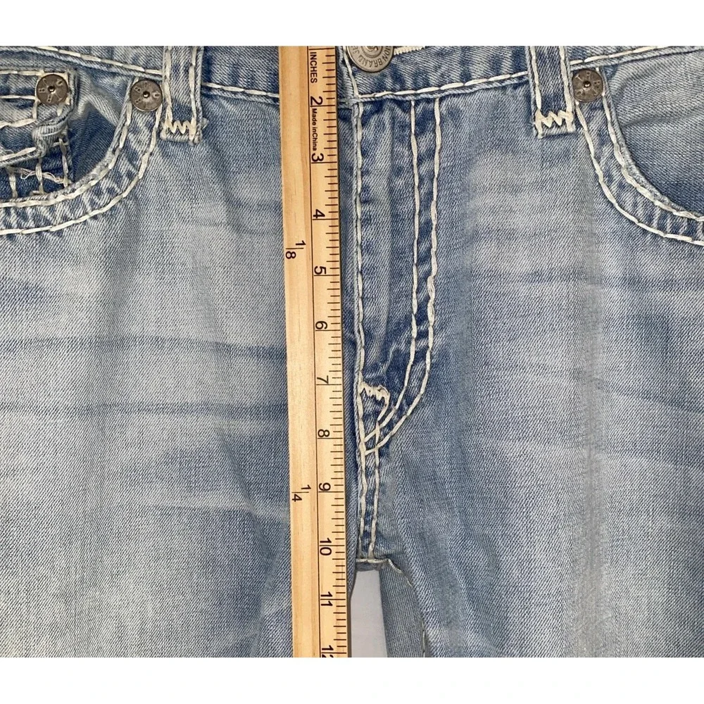 true religion jeans Men's Ricky Relaxed ‎ Thick Stitching 38x35